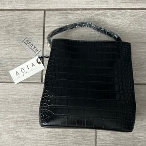 Revolve AOTA Vegan Leather Two-way Bag NWT